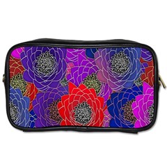 Colorful Background Of Multi Color Floral Pattern Toiletries Bags 2-side by Nexatart