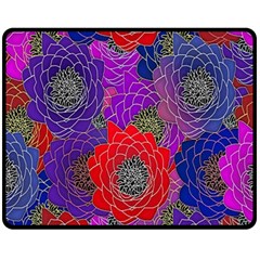 Colorful Background Of Multi Color Floral Pattern Fleece Blanket (medium)  by Nexatart