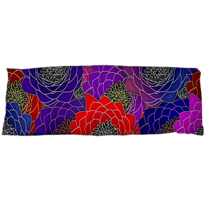 Colorful Background Of Multi Color Floral Pattern Body Pillow Case (Dakimakura)