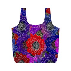 Colorful Background Of Multi Color Floral Pattern Full Print Recycle Bags (m)  by Nexatart