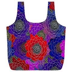 Colorful Background Of Multi Color Floral Pattern Full Print Recycle Bags (l)  by Nexatart