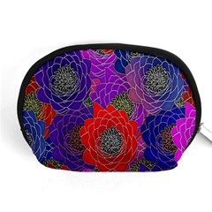 Colorful Background Of Multi Color Floral Pattern Accessory Pouches (medium)  by Nexatart