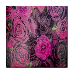 Oil Painting Flowers Background Tile Coasters by Nexatart