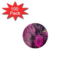 Oil Painting Flowers Background 1  Mini Buttons (100 Pack)  by Nexatart