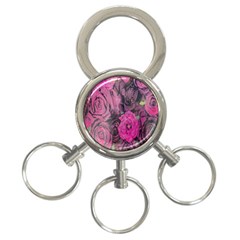 Oil Painting Flowers Background 3-ring Key Chains by Nexatart