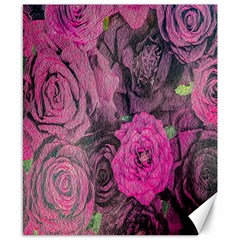 Oil Painting Flowers Background Canvas 8  X 10 