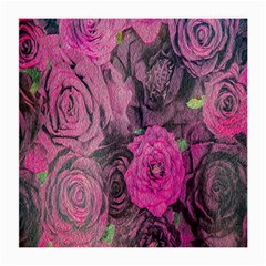 Oil Painting Flowers Background Medium Glasses Cloth (2-side) by Nexatart