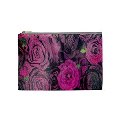 Oil Painting Flowers Background Cosmetic Bag (medium)  by Nexatart