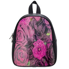 Oil Painting Flowers Background School Bags (small)  by Nexatart