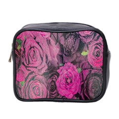 Oil Painting Flowers Background Mini Toiletries Bag 2-side by Nexatart