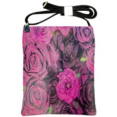 Oil Painting Flowers Background Shoulder Sling Bags by Nexatart