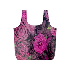 Oil Painting Flowers Background Full Print Recycle Bags (s)  by Nexatart