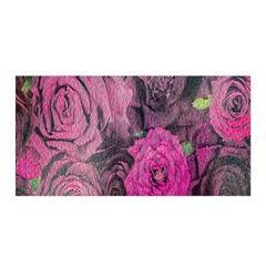 Oil Painting Flowers Background Satin Wrap by Nexatart