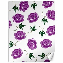 Purple Roses Pattern Wallpaper Background Seamless Design Illustration Canvas 36  X 48   by Nexatart