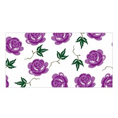 Purple Roses Pattern Wallpaper Background Seamless Design Illustration Satin Shawl by Nexatart