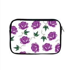 Purple Roses Pattern Wallpaper Background Seamless Design Illustration Apple Macbook Pro 15  Zipper Case by Nexatart