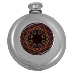 Digitally Created Seamless Pattern Round Hip Flask (5 Oz) by Nexatart