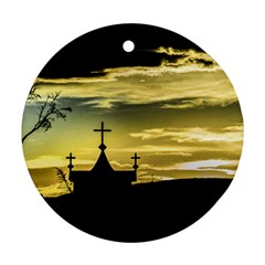 Graves At Side Of Road In Santa Cruz, Argentina Ornament (round) by dflcprints