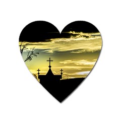 Graves At Side Of Road In Santa Cruz, Argentina Heart Magnet by dflcprints