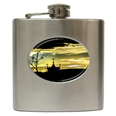 Graves At Side Of Road In Santa Cruz, Argentina Hip Flask (6 Oz) by dflcprints