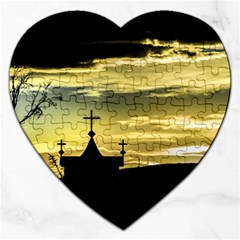 Graves At Side Of Road In Santa Cruz, Argentina Jigsaw Puzzle (heart) by dflcprints