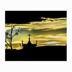 Graves At Side Of Road In Santa Cruz, Argentina Small Glasses Cloth by dflcprints