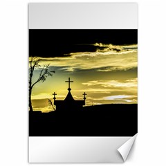 Graves At Side Of Road In Santa Cruz, Argentina Canvas 12  X 18   by dflcprints