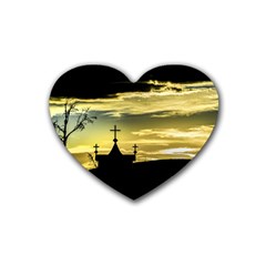 Graves At Side Of Road In Santa Cruz, Argentina Heart Coaster (4 Pack)  by dflcprints