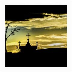 Graves At Side Of Road In Santa Cruz, Argentina Medium Glasses Cloth (2-side) by dflcprints