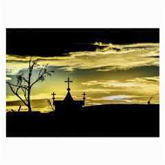 Graves At Side Of Road In Santa Cruz, Argentina Large Glasses Cloth (2-side) by dflcprints