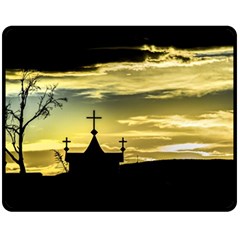 Graves At Side Of Road In Santa Cruz, Argentina Fleece Blanket (medium)  by dflcprints