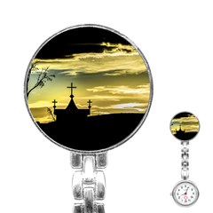 Graves At Side Of Road In Santa Cruz, Argentina Stainless Steel Nurses Watch by dflcprints