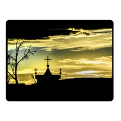 Graves At Side Of Road In Santa Cruz, Argentina Double Sided Fleece Blanket (small)  by dflcprints