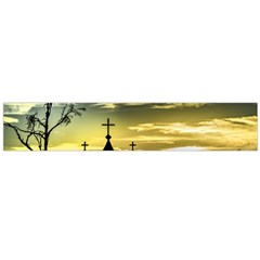 Graves At Side Of Road In Santa Cruz, Argentina Flano Scarf (large)  by dflcprints