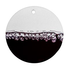 Bubbles In Red Wine Ornament (round)