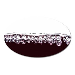 Bubbles In Red Wine Oval Magnet