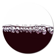 Bubbles In Red Wine Magnet 5  (round) by Nexatart