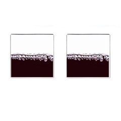 Bubbles In Red Wine Cufflinks (square) by Nexatart