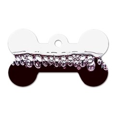 Bubbles In Red Wine Dog Tag Bone (two Sides) by Nexatart