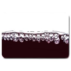 Bubbles In Red Wine Large Doormat  by Nexatart