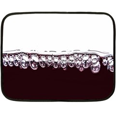 Bubbles In Red Wine Double Sided Fleece Blanket (mini)  by Nexatart