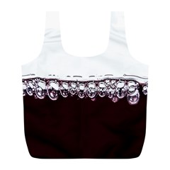 Bubbles In Red Wine Full Print Recycle Bags (l)  by Nexatart