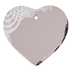 Circles Background Heart Ornament (two Sides) by Nexatart