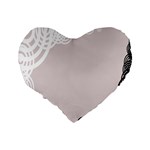 Circles Background Standard 16  Premium Heart Shape Cushions Back