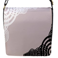 Circles Background Flap Messenger Bag (s) by Nexatart