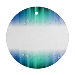 Blue Stripe With Water Droplets Ornament (round) by Nexatart