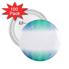 Blue Stripe With Water Droplets 2 25  Buttons (100 Pack)  by Nexatart