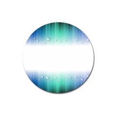 Blue Stripe With Water Droplets Magnet 3  (round) by Nexatart