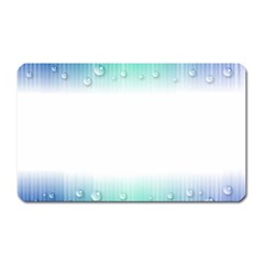 Blue Stripe With Water Droplets Magnet (rectangular) by Nexatart