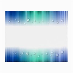 Blue Stripe With Water Droplets Small Glasses Cloth (2-side) by Nexatart